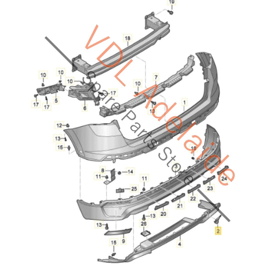 575807441B Cupra Ateca Rear Bumper Tow Hook Eye Cover Cap Trim 575807441B 9DG