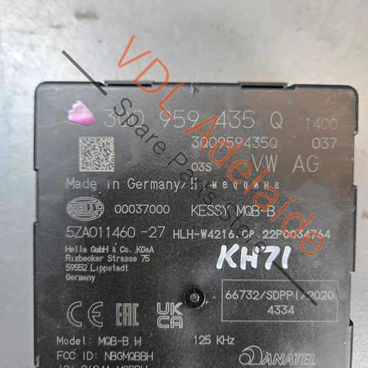 3Q0959435Q Cupra Ateca VW Golf MK8 Control Unit for Keyless Entry Kessy Start Authorisation 3Q0959435Q
