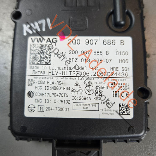 2Q0907686B Cupra Ateca Right Rear Lane Change Assist Radar Master Module 2Q0907686B