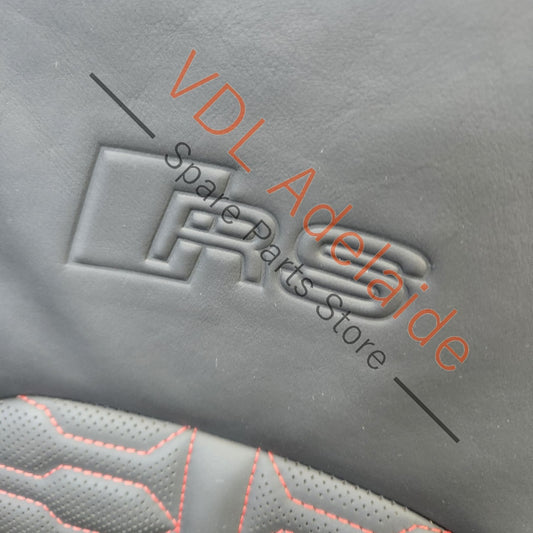 K Audi RS7 4K Black Diamond Stitched Leather seat set **left front seat airbag popped**