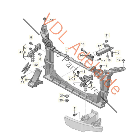4K0805594B Audi A7 RS7 A6 RS6 Etron Radiator Support Panel 4K0805594B
