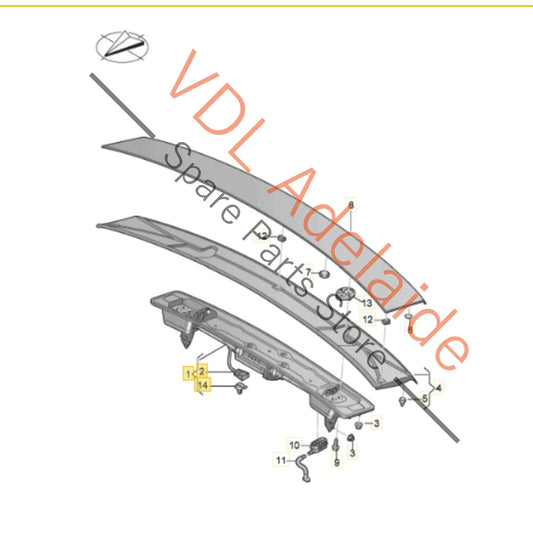 4J3827948 4K8827948F 4K8827948H Audi E-Tron GT RS7 Rear Spoiler Drive Unit 4J3827948 4K8827948F 4K8827948H