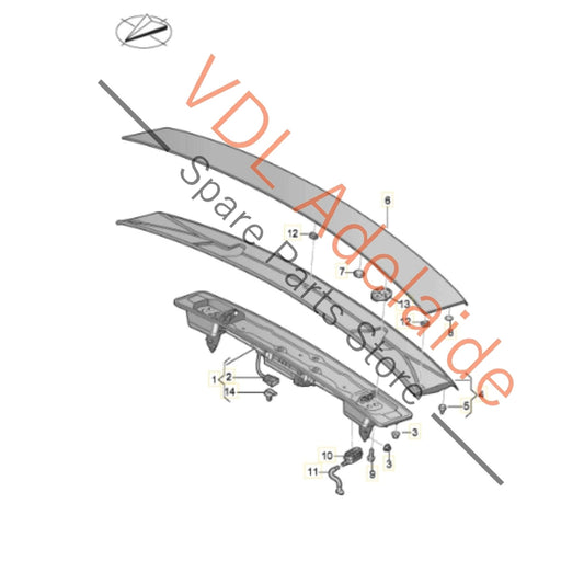 4K8827934 Audi RS7 2020-2021 Rear Spoiler 4K8827934