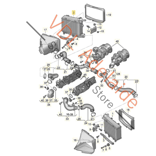 4K0145806B Audi RS6 C8 RS7 4K Right Side Intercooler 4K0145806B