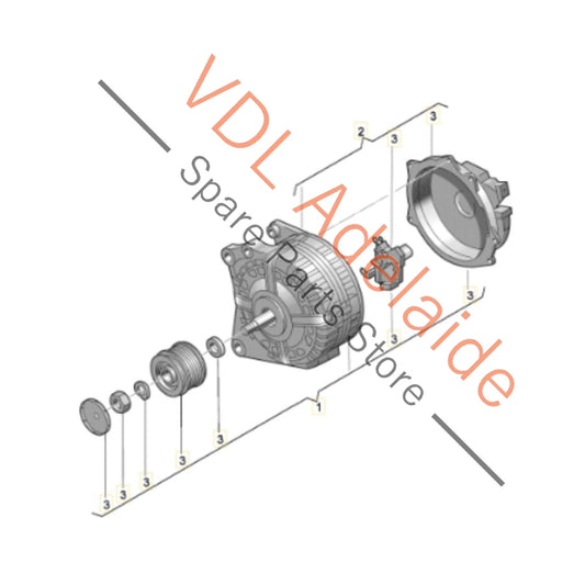 4N0903028P Audi VW 48V MHEV Alternator 4N0903028P