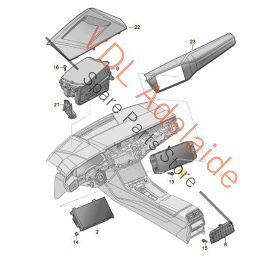4K0919605M Audi 4K C8 RS7 A7 RS6 S6 10.1in Upper Centre Display Screen with soft touch 4K0919605M
