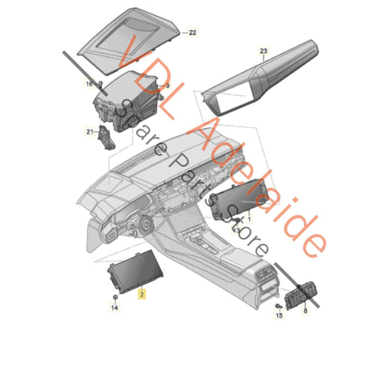 4K2919603M Audi 4K C8 RS7 A7 RS6 S6 8.6in Lower Centre Display Screen with soft touch 4K2919603M