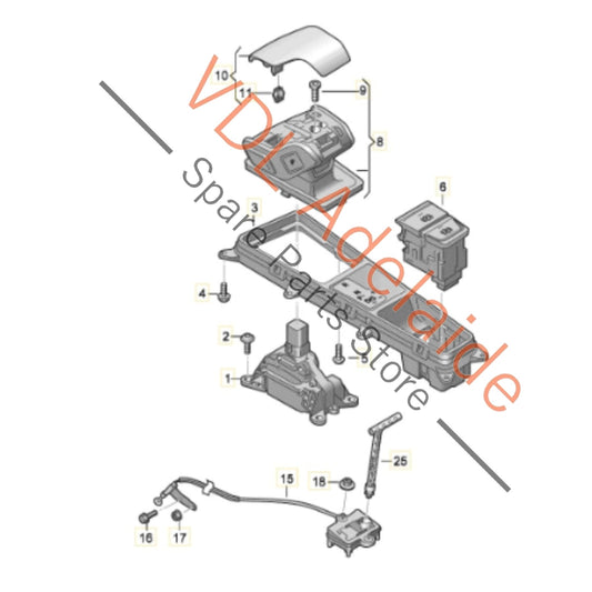4K2713139H25M 4K2713139H25M 4K2713140FDWJ Genuine Audi RS Alcantara RS3 RS4 RS5 RS6 RS7 SQ5 SQ7 Automatic Shift Knob with Red Stitch