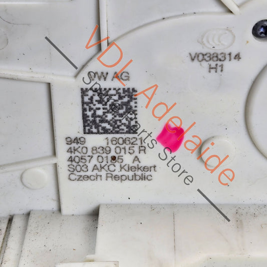 4K0839015R Audi Q8 A7 A6 Urus Door Lock Mechanism Rear Left 4K0839015R