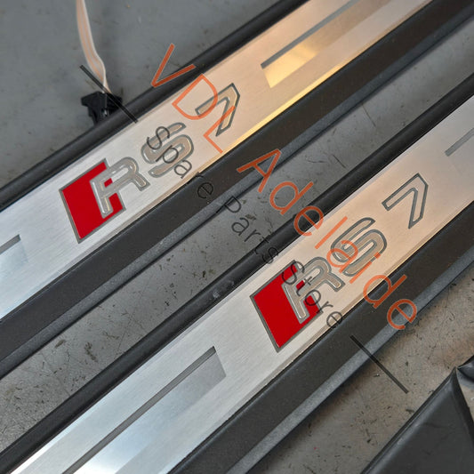 4K8947405B 4K8947406B 4K8947423 4K8947424 Audi RS7 Set of Illuminated Sill Panel Trims Light Fibre