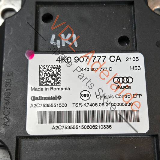 4K0907777CA Audi RS7 Chassis Control Suspension Module 4K0907777CA