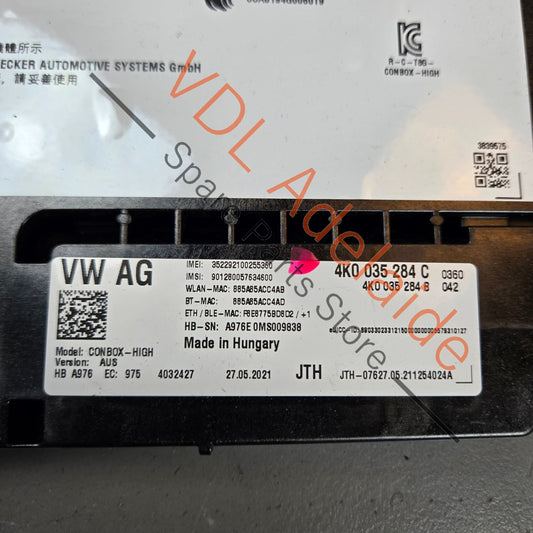 4K0035284C Audi RS7 Porsche Conbox-High Emergency Call Control Module 4K0035284C