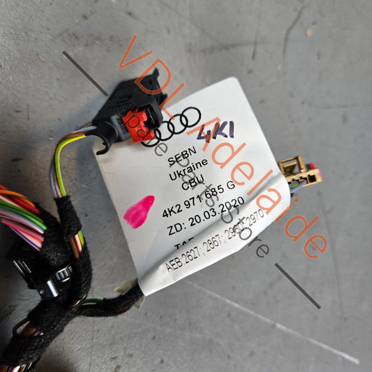 4K2971685G Audi RS7 Centre Console Wiring Harness 4K2971685G