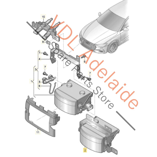 4K8907636 Audi RS7 Front Laser Housing Mounting Bracket for Distance Cruise Control 4K8907636