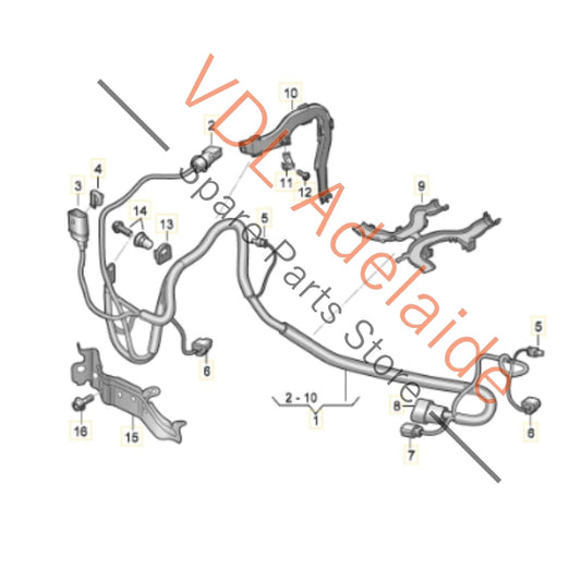 4K2971111C Audi RS7 Power Steering Wiring Harness 4K2971111C