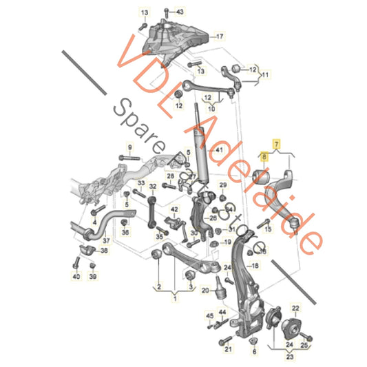 80A407694G 80A407694E Audi Front Right Lower Control Arm Wishbone Suspension 80A407694G 80A407694E