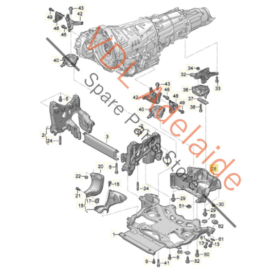 4K0399262R Audi RS6 RS7 Gearbox Mounting Bracket 4K0399262R