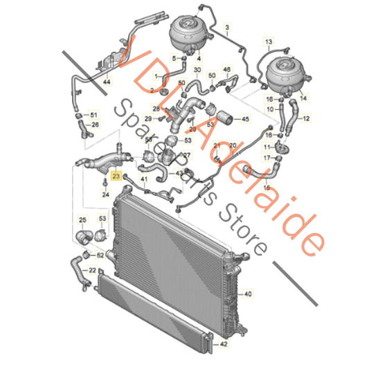 4K0121485Q Audi RS6 RS7 Coolant Pipe 4K0121485Q