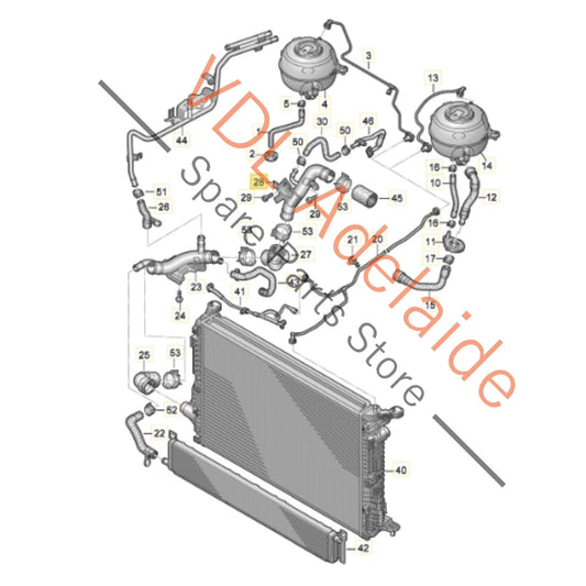 4K0121481L Audi RS6 RS7 Coolant Pipe 4K0121481L
