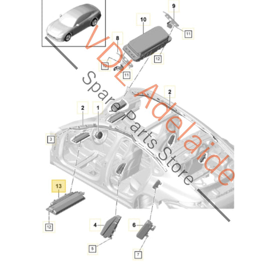 971880841 Porsche Panamera 971 Knee Airbag 971880841