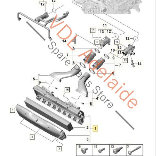 971128607D 971128607J Porsche Panamera 971 V6 V8 Air Filter Housing Assembly 971128607B 971128607J