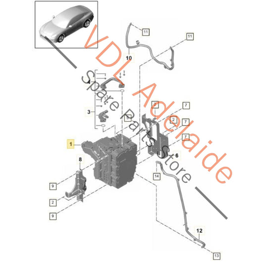 971907170P 971907079J 971907170E Power & Control Module Electric Drive Battery Inverter Panamera Hybrid 971 2018-22 971907079J 971907170P 971907170E