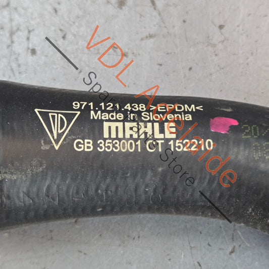 971121438A 9A712143800 Porsche Panamera 971 V6 Left Coolant Pipe Hose 971121438 9A712143800