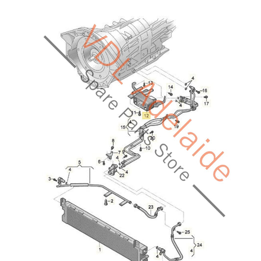 4L0317021A Audi Q7 V12 Gearbox Oil Cooler 4L0317021A Mahle