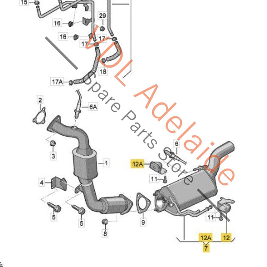 7P6254800AX Audi Q7 Touareg 3.0 2011-2017 Diesel Particulate Filter DPF 7P6254800AX for CJGA, CJGC, CJMA, CRCA+