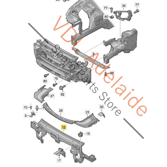 7P6805594C VW Touareg 7P Radiator Support Panel Bracket 7P6805594C