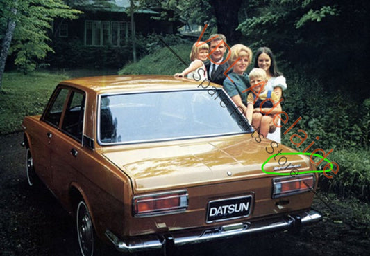 Datsun 1600 510 Rear Trunk Boot Lid Panel Badge Emblem Genuine Chrome #03