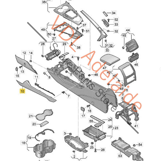 8W2863305ENTW 8W2863306ENTW Audi RS4 RS5 F5 B9 Centre Console Alcantara Trim Set Interior 8W2863305ENTW 8W2863306ENTW