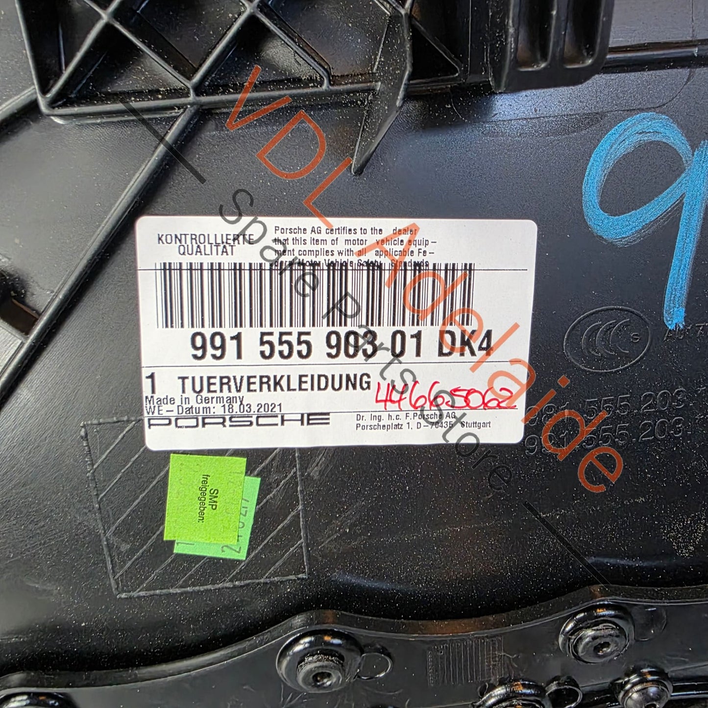 99155590301DK4 99155590301 99155520301 Porsche 911 991.1 Door Trim Interior Left 99155590301 DK4 99155520301