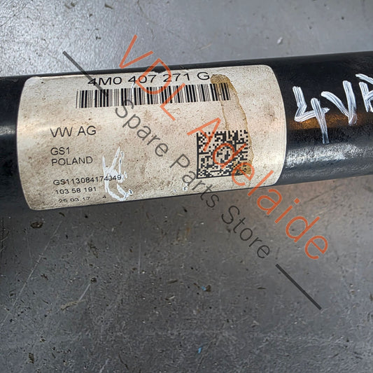 4M0407271K 4M0407271G Bentayga Audi SQ7 Front Axle Driveshaft 4M0407271K 4M0407271G