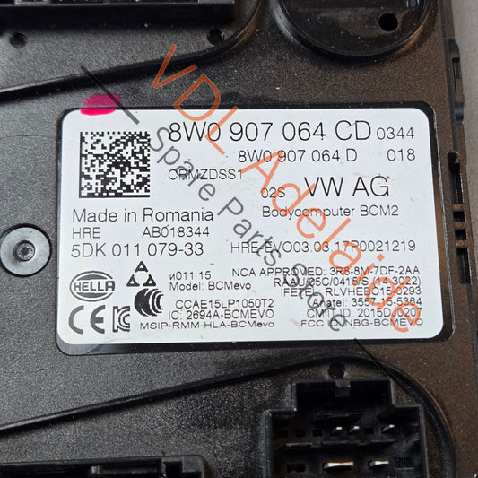 8W0907064CD 8W0907064FD Bentley Bentayga BCM2 Body Control Module 8W0907064DB
