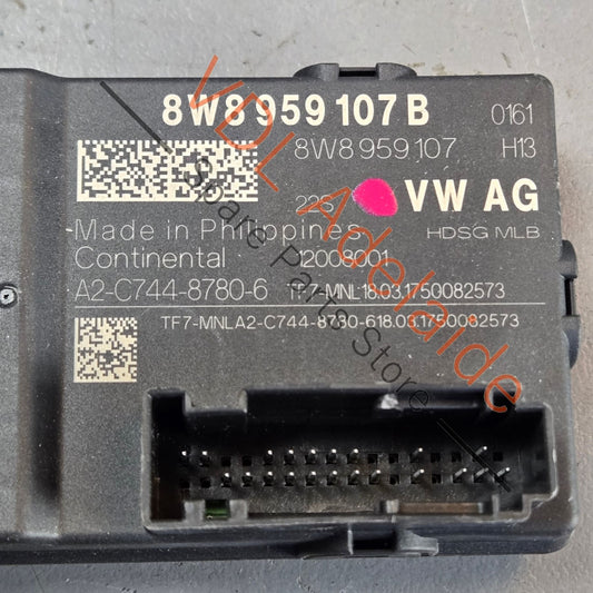 8W8959107B VW Audi Bentley Rear Boot Trunk Control Module 8W8959107D