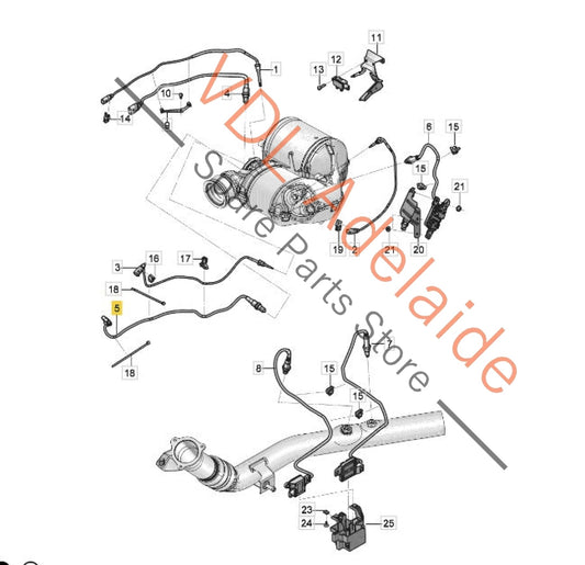 4M0906262D Audi VW Bentley Exhaust Oxygen Lambda Probe Sensor 4M0906262D GENUINE OEM