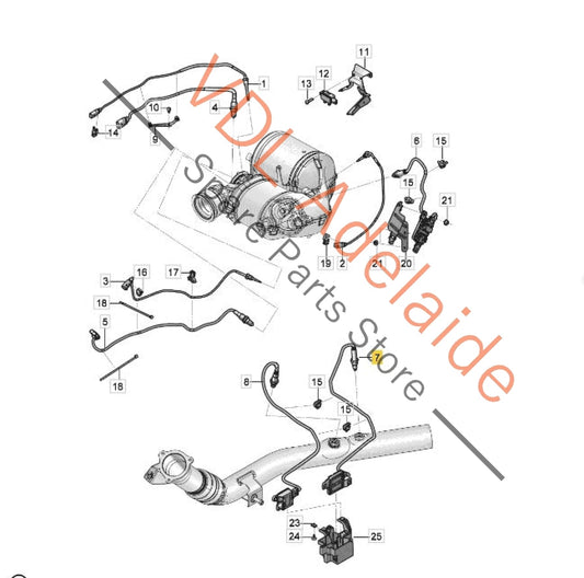 4M0907807G 4M0907807AL Audi VW Bentley Exhaust NOx Sensor 4M0907807G 4M0907807AL GENUINE OEM