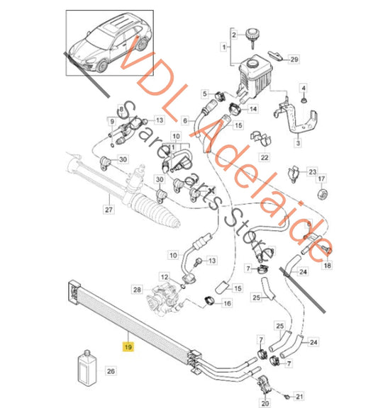 95834706920 7P5422885A Porsche Cayenne 92A 958 Power Steering Oil Cooler 95834706920 7P5422885A