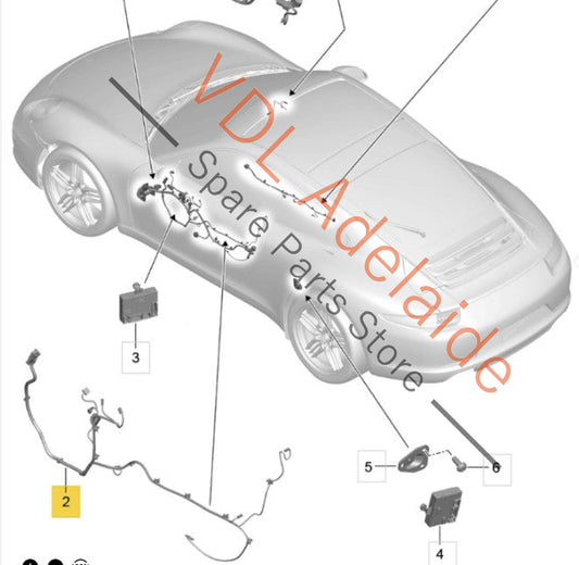 99161260656 99161267405 Porsche 911 991 Left Door Wiring Harness 99161260656 99161267405