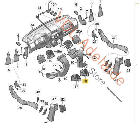 7E0815706B 7E0815706D VW Transporter T5 Centre Right Air Vent 7E0815706B 7E0815706D