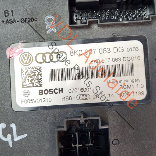 8K0907063DL 8K0907063DG Audi A4 B8 8K Onboard Supply Control Unit Module 8K0907063DG