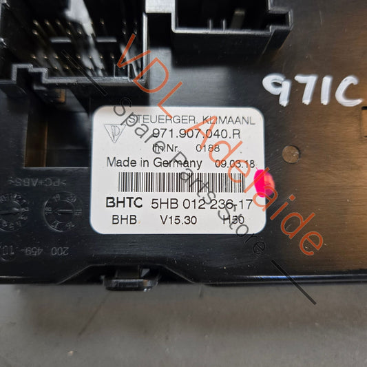 971907040S 971907040R 5HB01223617 Porsche Panamera Control Unit for Air Conditioning 971907040S 971907040R