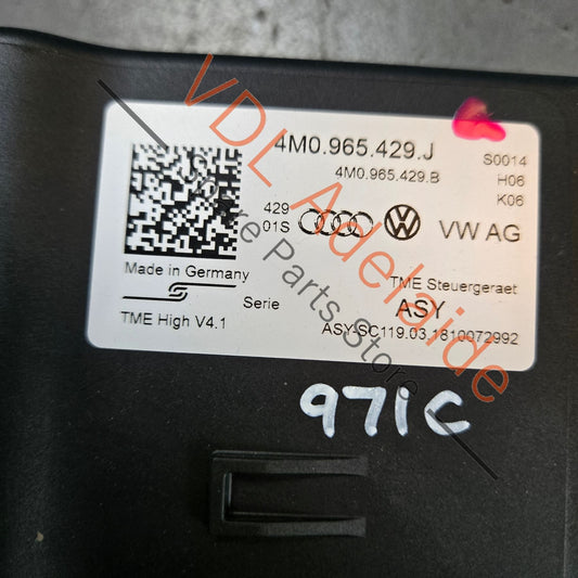 4M0965429J PAB965429 Porsche Panamera Thermal Management Control Module TME 4M0965429J PAB965429