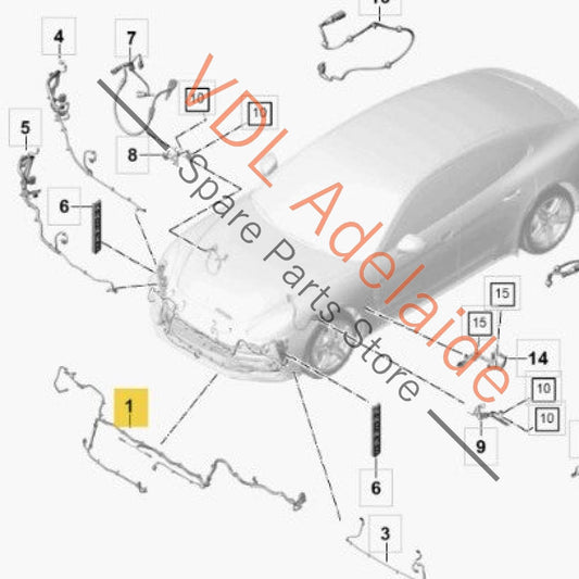 971971073 971971073CN Porsche Panamera 971 Wire Set Bumper Front 971971073 971971073CN