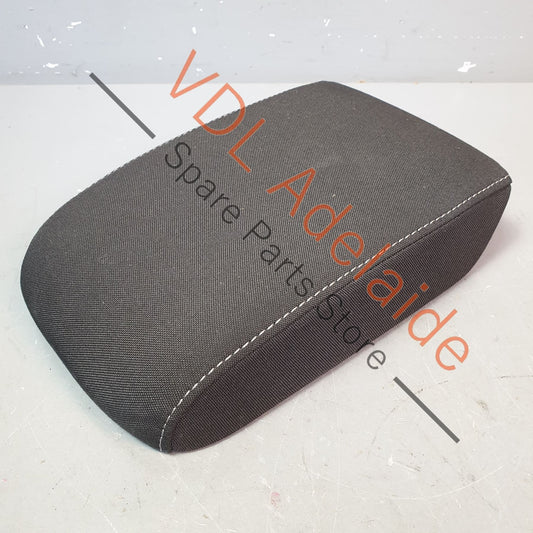VW Golf R Mk7 Centre Console Armrest Lid Cover Black Cloth Grey Stitch