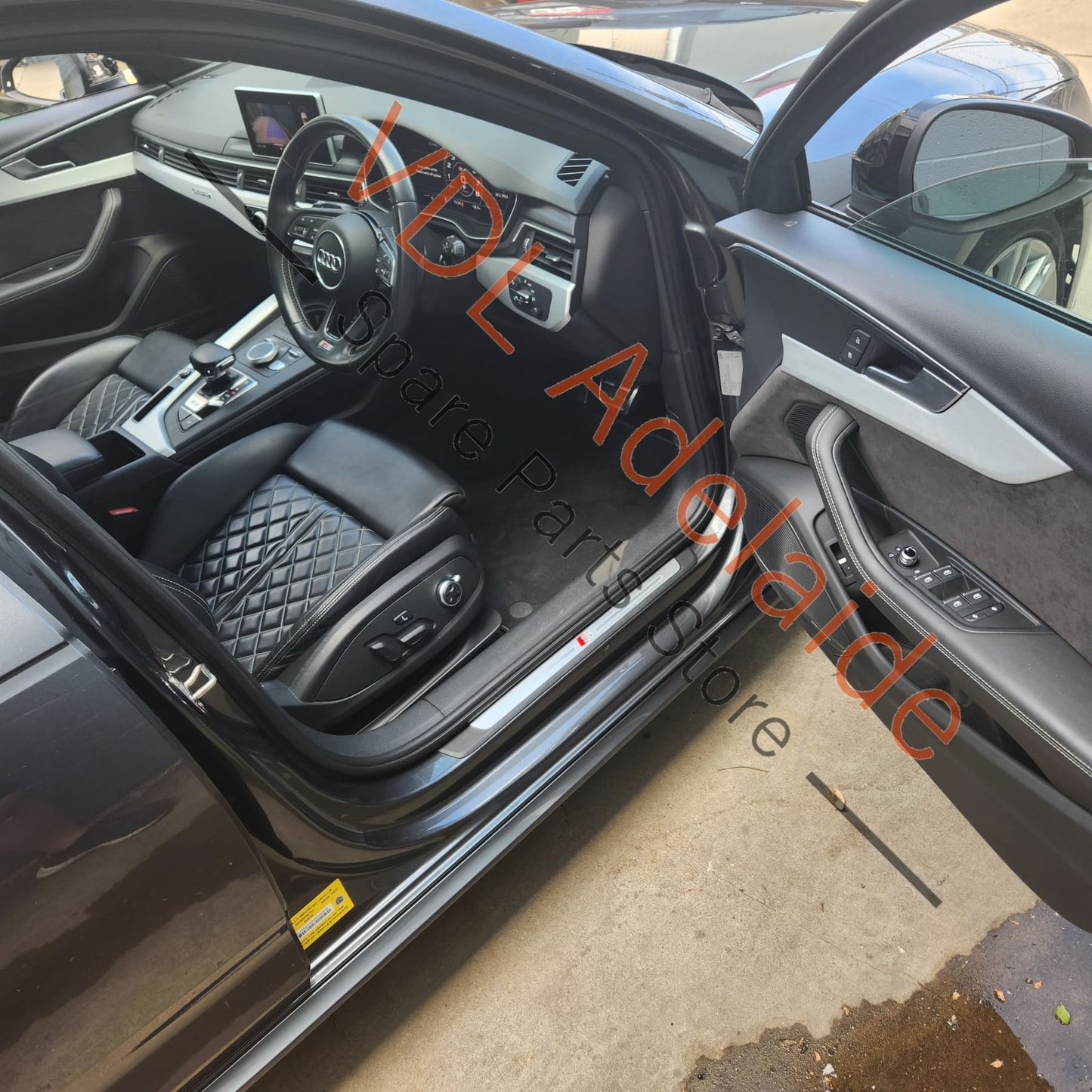 Audi S4 A4 Front Electric & Heated Diamond Stitch Leather Seat Seats Pair