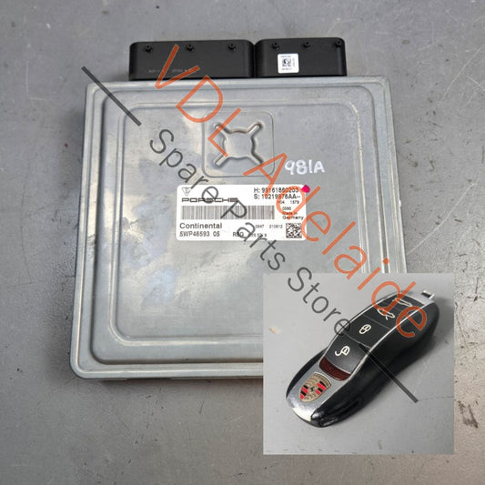 99161860203 5WP4659305  Porsche Cayman Boxster 6Cyl ECU Key Set DME Engine Control Module Controller