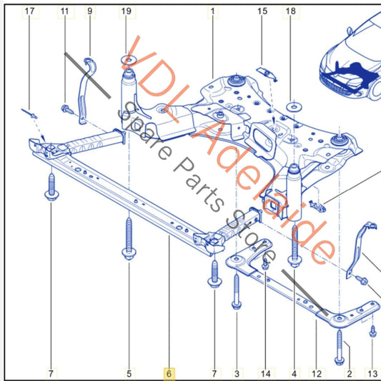 544F00003R    Renault Megane MK3 RS250 265 275 Lower Bumper Bracket Reinforcement Bar 544F00003R