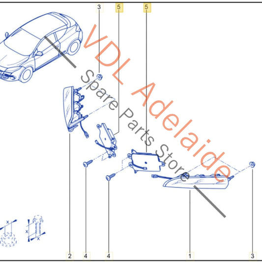 262319157R Renault Megane 3 RS250 RS265 Front DRL Daytime Running Light Power Module 262319157R